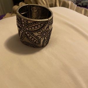 Silver cuff style bracelet